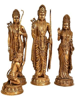 17" Shri Rama Durbar In Brass | Handmade | Made In India