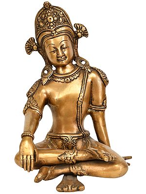 6" Lord Indra In Brass | Handmade | Made In India