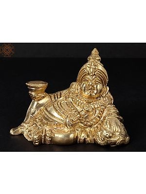 4" Lord Kubera In Brass | Handmade | Made In India