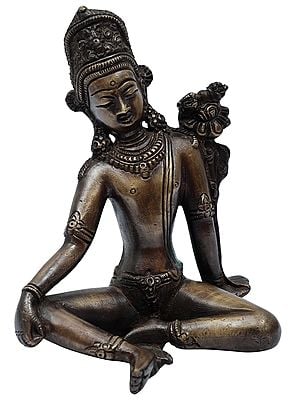 5" Lord Indra In Brass | Handmade | Made In India