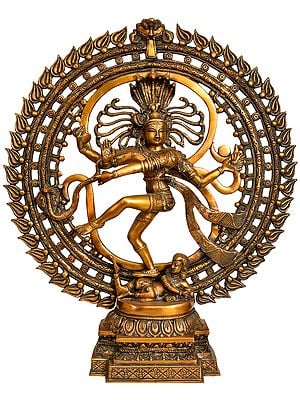 23" Nataraja in OM(AUM) In Brass | Handmade | Made In India