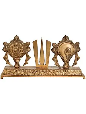 4" Vaishnava Symbols In Brass | Handmade | Made In India