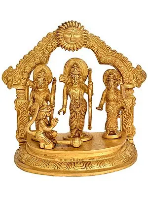 7" Shri Rama Durbar with Surya Prabhavali In Brass | Handmade | Made In India