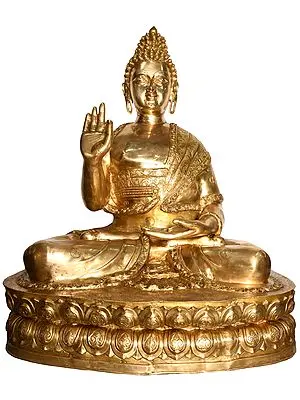 59" Svarnima Buddha In Brass | Handmade | Made In India