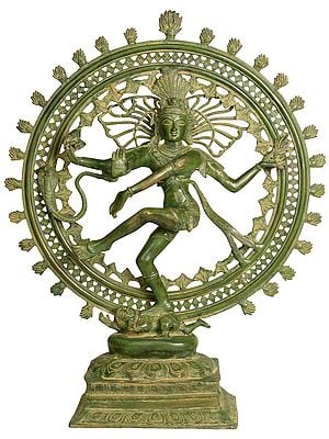 28" The Beauty Of Lord Nataraja In Brass | Handmade | Made In India
