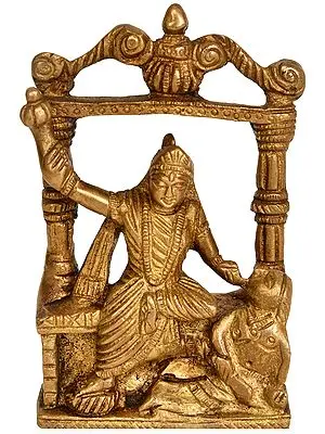 4" Mahavidya Bagalamukhi: One of the Ten Mahavidyas In Brass | Handmade | Made In India