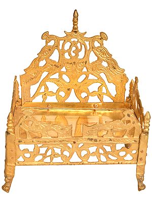 7" Deity Throne In Brass | Handmade | Made In India
