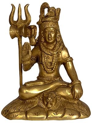 5" Bhagawan Shiva Brass Sculpture | Handmade | Made in India