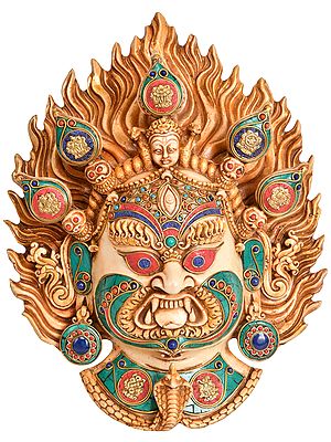 Tibetan Buddhist Deity Mahakala Wall Hanging Mask