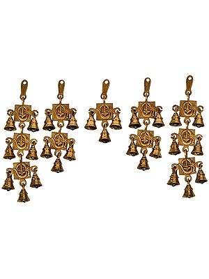 12" Om Ganesha Toran in Brass | Handmade | Made in India