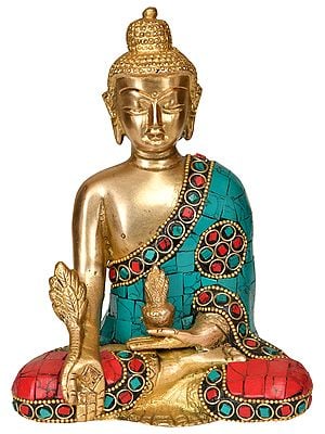 6" The Medicine Buddha (Tibetan Buddhist Deity) in Brass | Handmade | Made In India