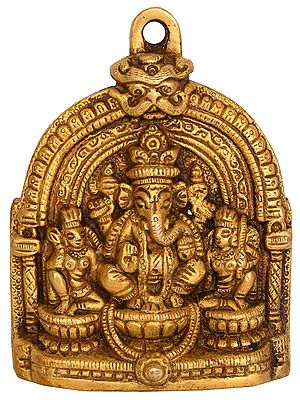 Lord  Ganesha with  Riddhi and Siddhi (Wall Hanging)