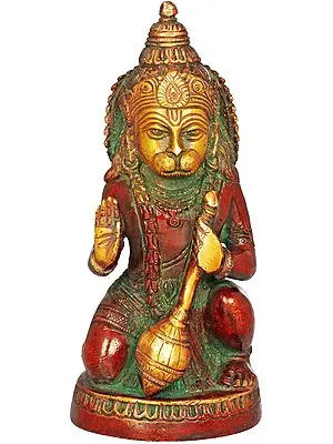 5" Bhagawan Hanuman In Brass | Handmade | Made In India