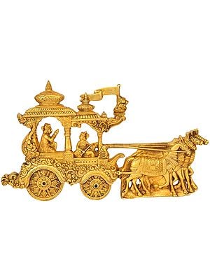 13" Gita Upadesha (Wall Hanging) In Brass | Handmade | Made In India