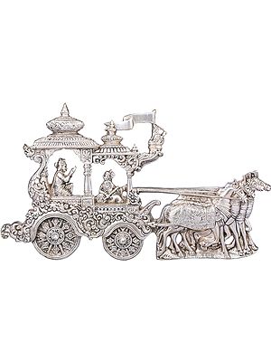 13" Gita Upadesha Wall Hanging Brass Statue | Handmade | Made in India