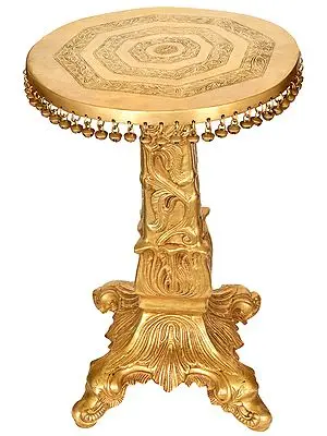 Decorated Pedestal with Ghungroos