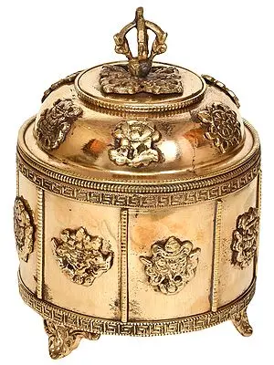 Tibetan Buddhist Ashtamangala Ritual Box