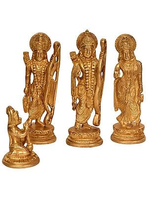 6" Rama Darbar In Brass | Handmade | Made In India