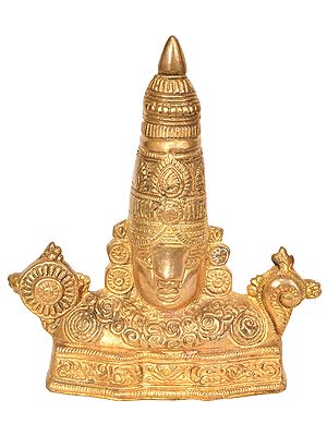 6" Lord Venkateshvara of Tirupati Wall Hanging Statue in Brass | Handmade | Made in India