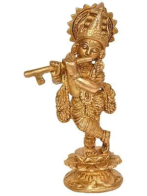Lord Krishna Playing Flute (Small Statue)
