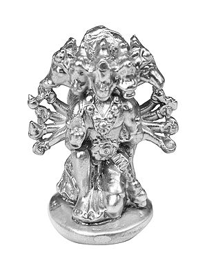 Five Headed Hanuman as Eleventh Rudra (Carved in Parad)