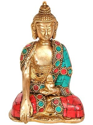 4" Lord Buddha in Bhumisparsha Mudra In Brass | Handmade | Made In India