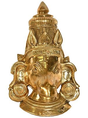 9" Hayagriva Mask | Handmade | Madhuchista Vidhana (Lost-Wax) | Panchaloha Bronze from Swamimalai