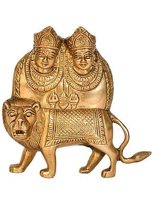 6" Chamunda Devi In Brass | Handmade | Made In India