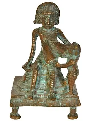 4" Putana Vadha | Handmade | Madhuchista Vidhana (Lost-Wax) | Panchaloha Bronze from Swamimalai
