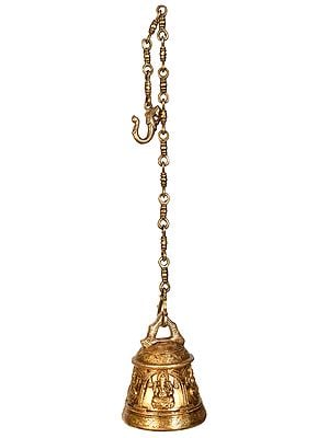 Lakshmi,Ganesha and Shiva Temple Hanging Bell