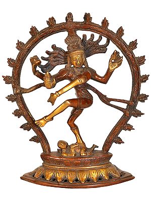 8" Nataraja Brass Figurine | Handmade Statue | Made in India