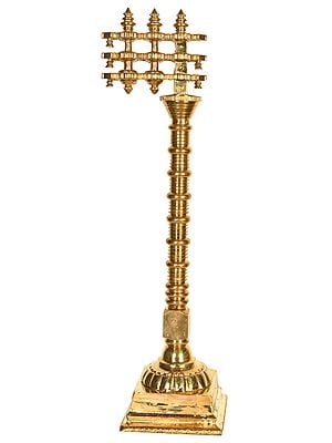 22" Temple Flagstaff (Kodimaram) in Brass | Handmade | Made in India