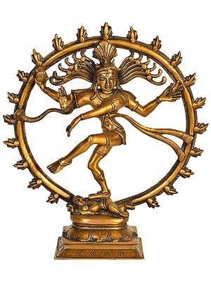 11" Nataraja Brass Statue | Handmade | Made in India