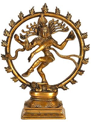 9" Nataraja Brass Idol | Handmade Statue | Made in India