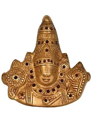 6" Lord Venkateshvara of Tirupati (Wall Hanging) In Brass | Handmade | Made In India