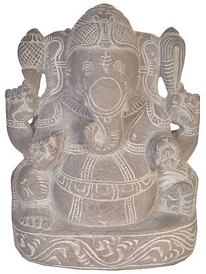 Bhagawan Ganesha Stone Statue from Mahabalipuram