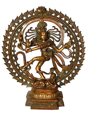 20" Nataraja in OM (AUM) In Brass | Handmade | Made In India