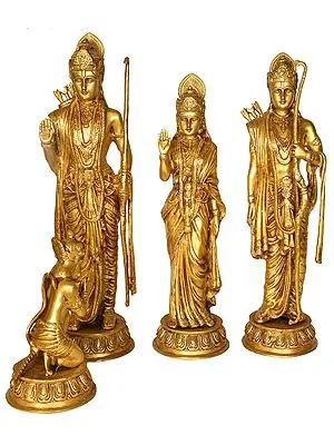 17" Rama Durbar In Brass | Handmade | Made In India