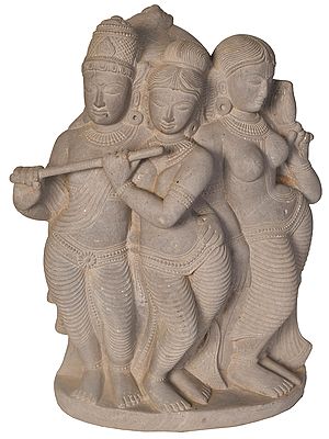 Khajuraho Fragment (Radha Krishna)