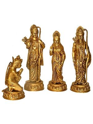 10" Shri Rama Durbar In Brass | Handmade | Made In India