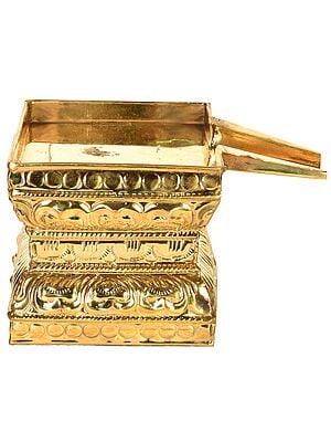 7" Abhisheka Patra In Brass | Handmade | Made In India
