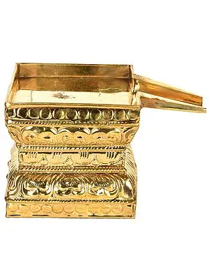 7" Abhisheka Patra In Brass | Handmade | Made In India
