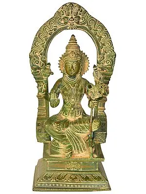 10" Goddess Rajarajeshwari (Tripura Sundari) In Brass | Handmade | Made In India