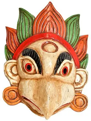 Wrathful Garuda Wall Hanging Mask from Nepal