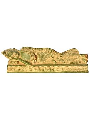 10" Parinirvana Buddha Statue In Brass | Handmade | Made In India