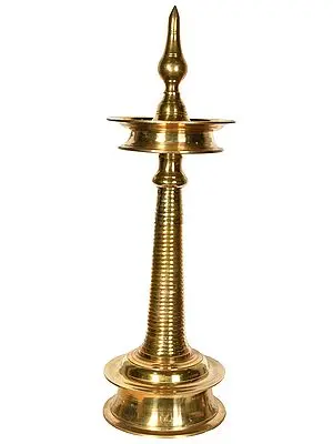 Large Size Butter Lamp from South India (Vilakku)