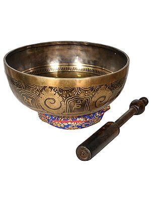 Tibetan Buddhist OM (AUM) Singing Bowl (Made in Nepal)