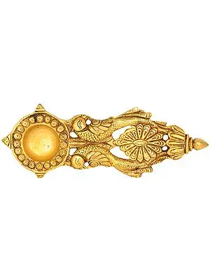 7" Handheld Aarti In Brass | Handmade | Made In India