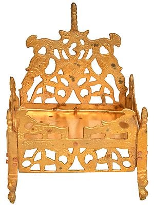 5" Deity Throne In Brass | Handmade | Made In India