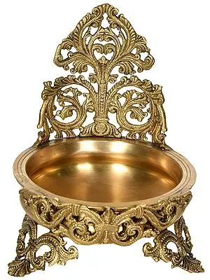 Brass Urli Bowl style of the Hoysala art